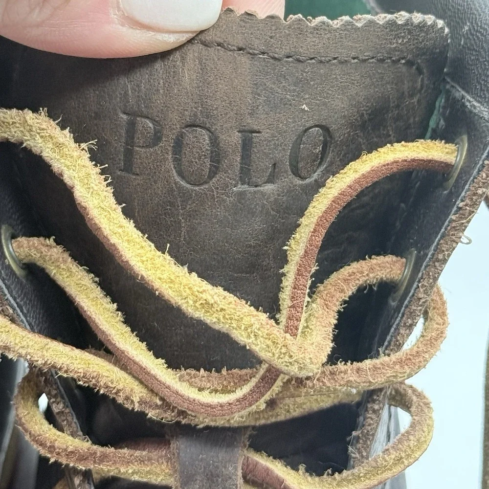 Polo Ralph Lauren Whitsand Genuine Leather Ranger Duck Boots Mens 7.5D Women's 9